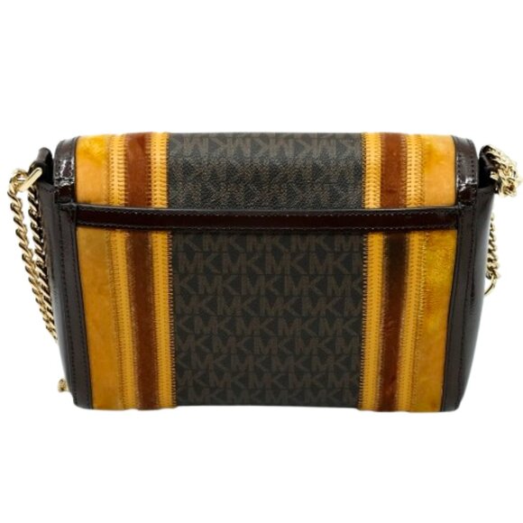 MICHAEL KORS~Kinsley~Medium Flap Crossbody Shoulder Bag~ Marigold Multi Color - Picture 5 of 8